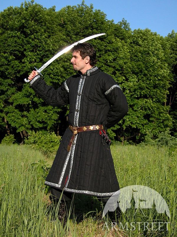 Long cotton padded Asian gambeson