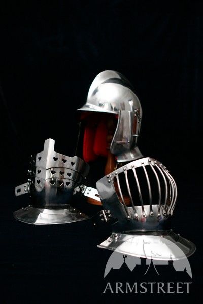 Exclusive medieval armor burgonet helmet