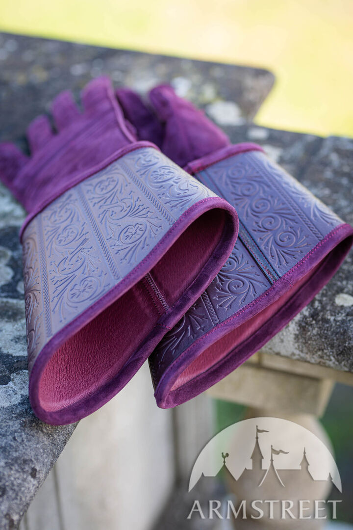 Padded leather HEMA fencing gloves 