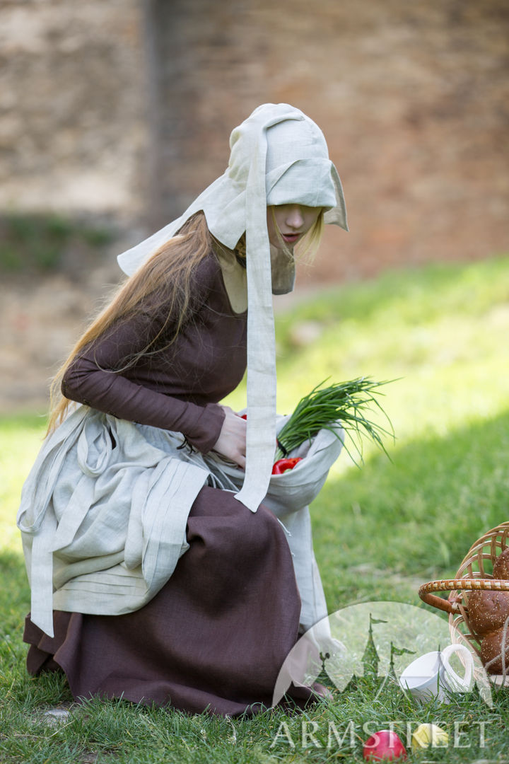 Yellow color! Medieval Long Linen on sale Yellow Dress Tunic 