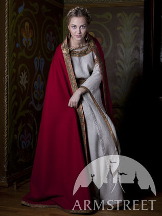 Anne of Kiev natural wool medieval cloak costume