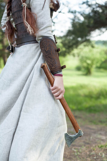 Women's Medieval Linen Tunic Dress Cosplay Underdress - vikingshields