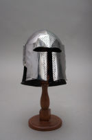 Fantasy functional armor barbuta helmet
