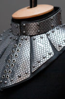 Fantasy stainless etched armor gorget