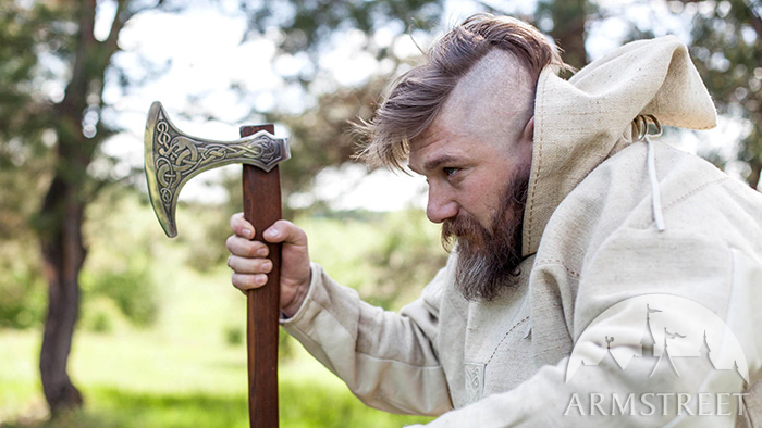 Viking warrior with dragon axe