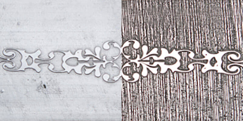 Etched stainless vs mild steel