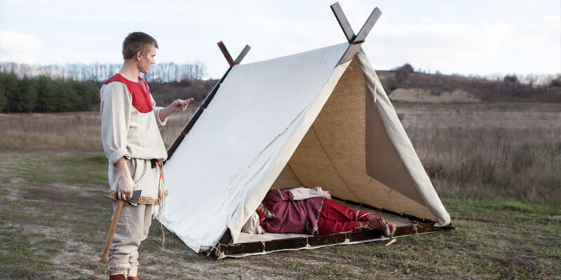 Medieval Viking's Canvas Tent