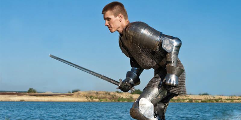 Paladin stainless etched full medieval knight armor set