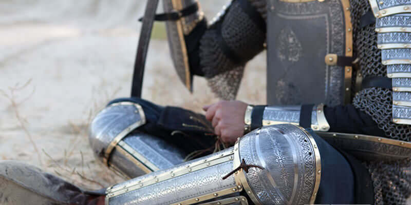 “Prince of the East” functional armor kit: cuirass, pauldrons, bazubands, greaves