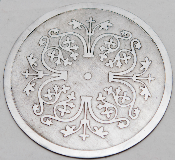 Round example of etching at the cold-rolled steel