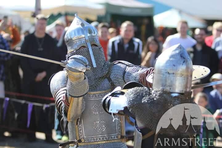 Our customer Frank Perrin in a live steel tournament fight