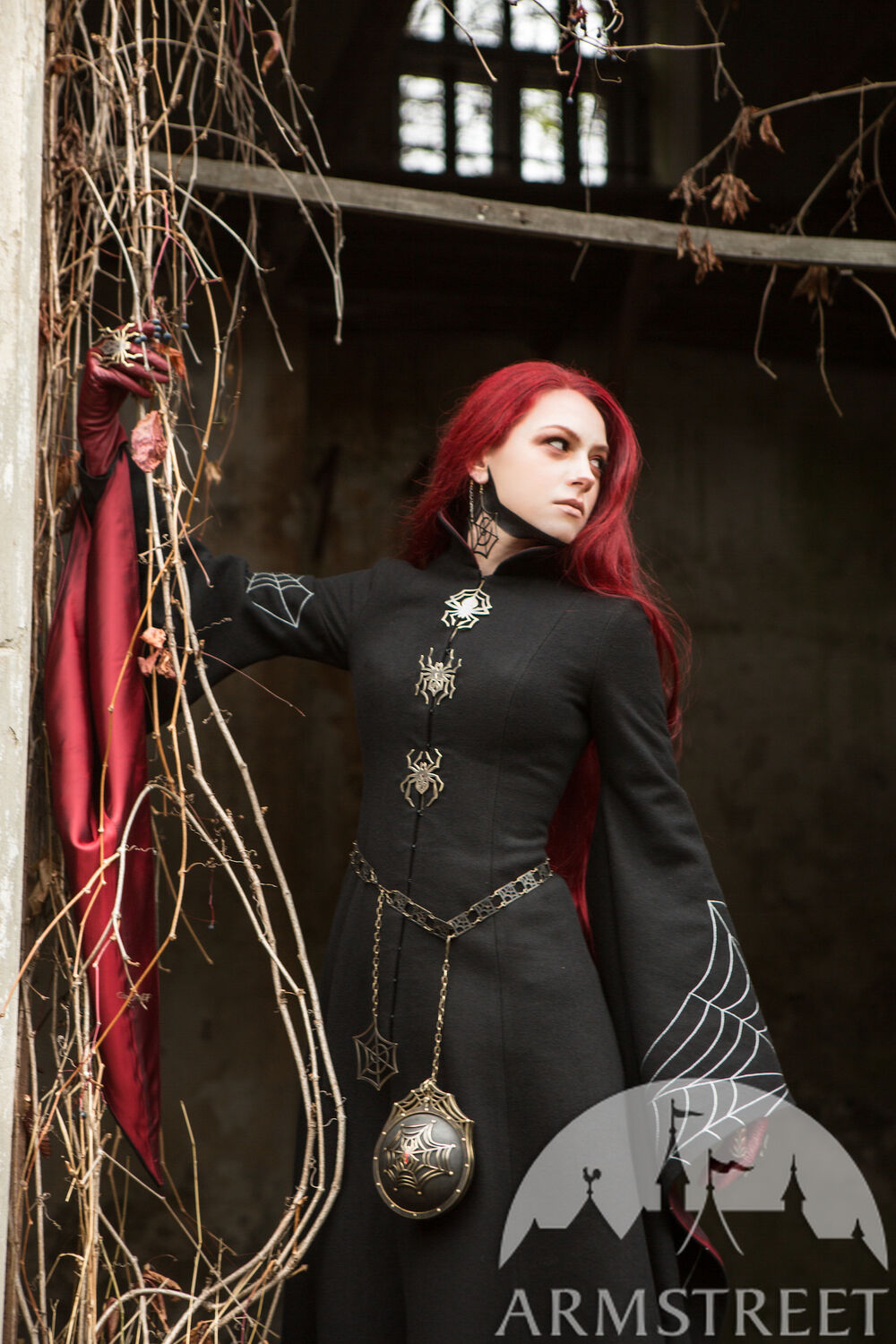 Black “Spiderweb” coat from Moonless Night collection