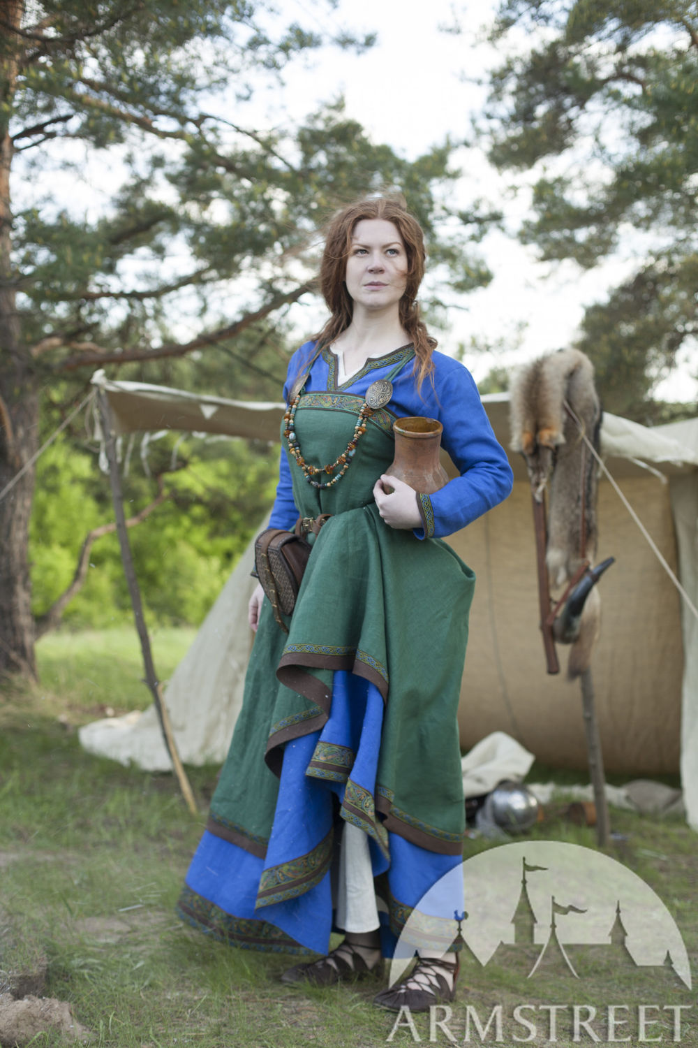 Viking Apron and Dress costume "Ingrid the Hearthkeeper"