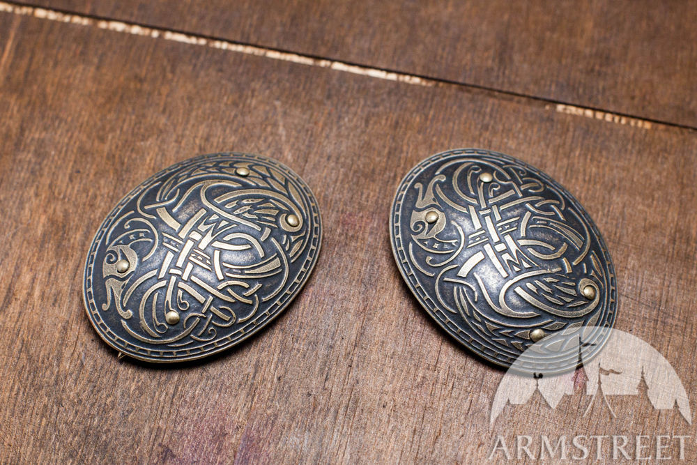 Viking Oval Apron Brooches