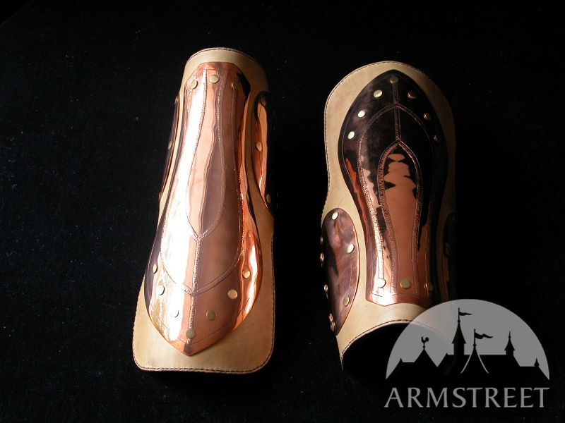 Handcoined brass and copper bracers