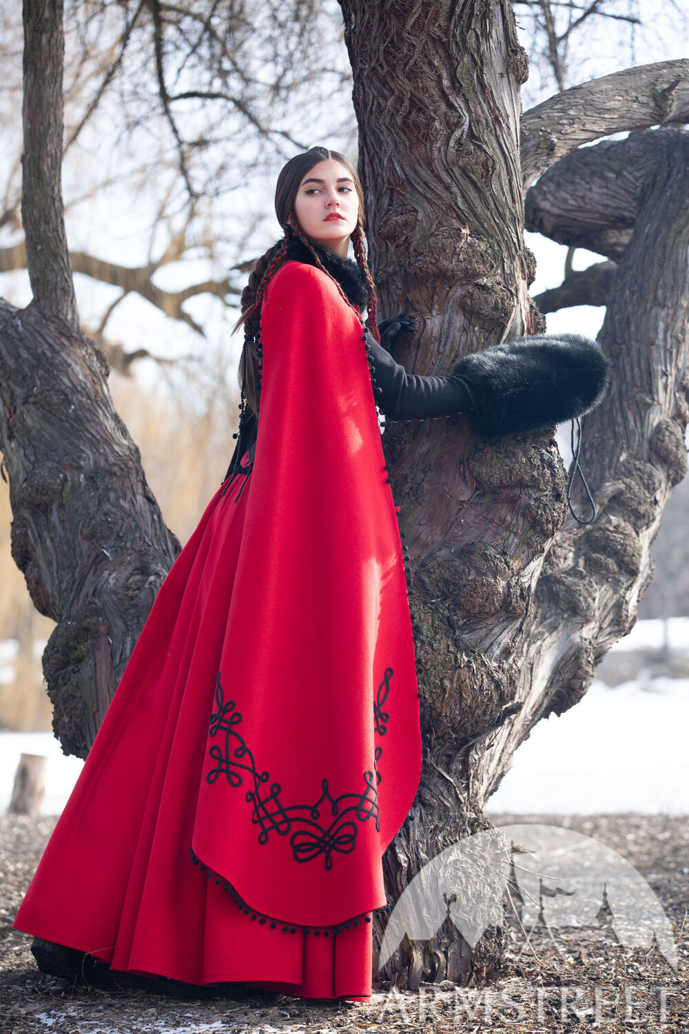 Medieval fantasy wool coat