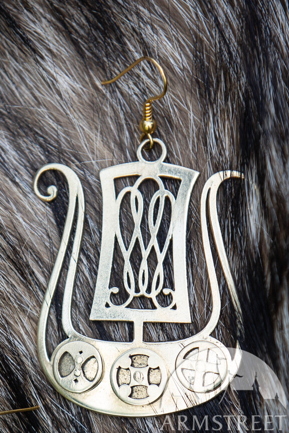 Viking Brass Earrings “Drakkar”