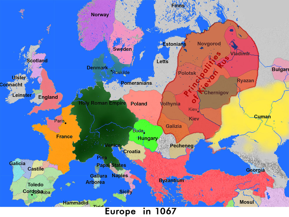 Europe in 1067