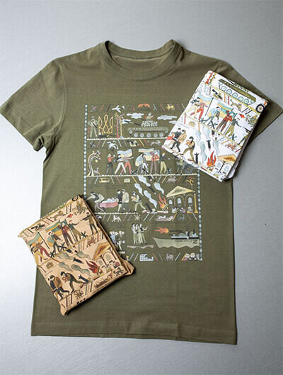 Our “Tapestry of War” T-shirt is now available in olive green!