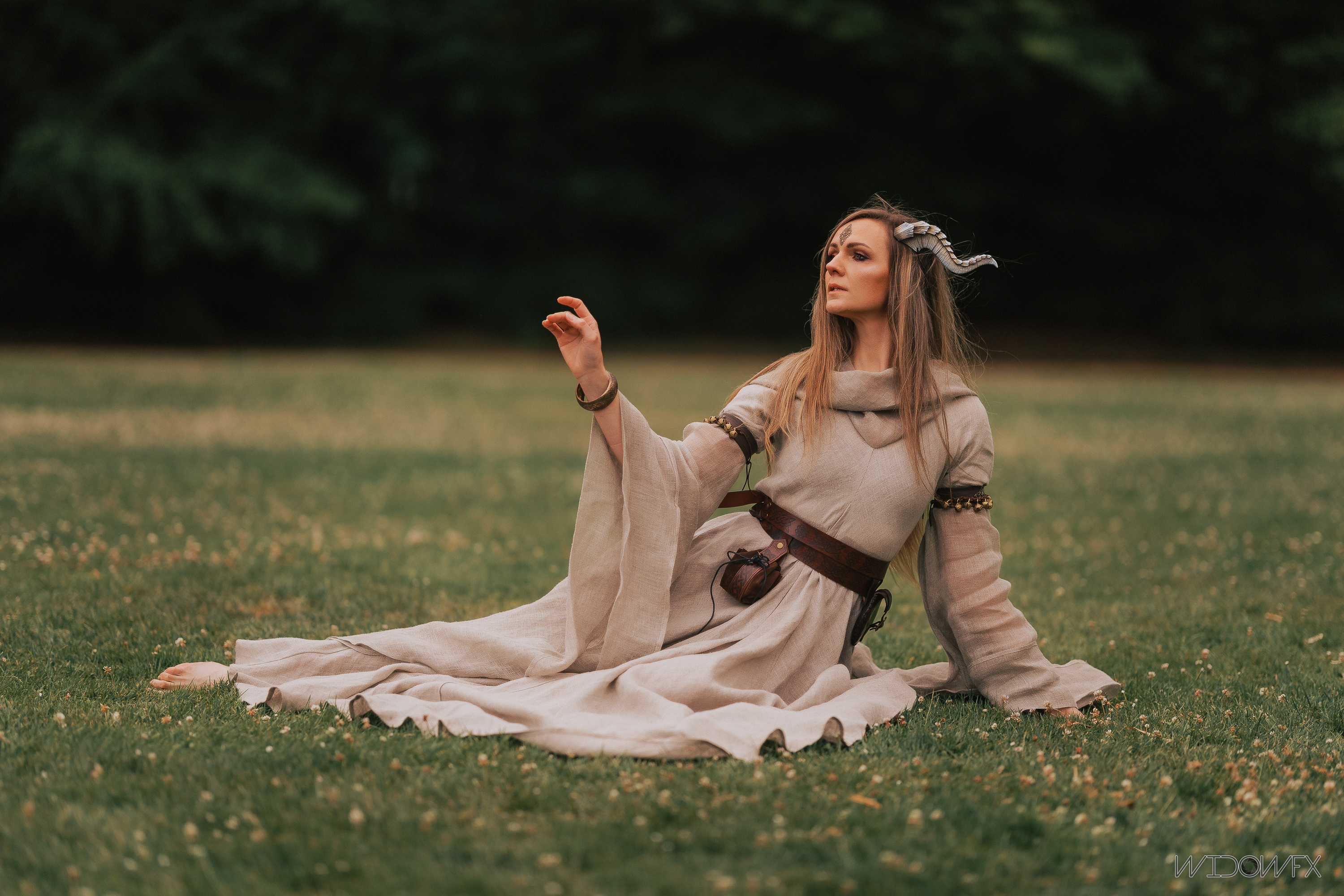 Luka wearing Wanderer dress by ArmStreet