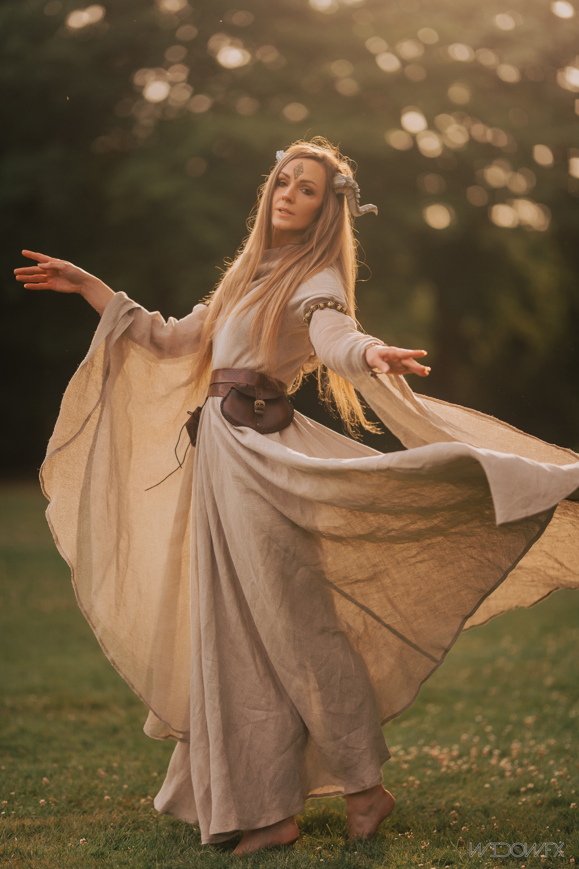 Luka wearing Wanderer dress by ArmStreet