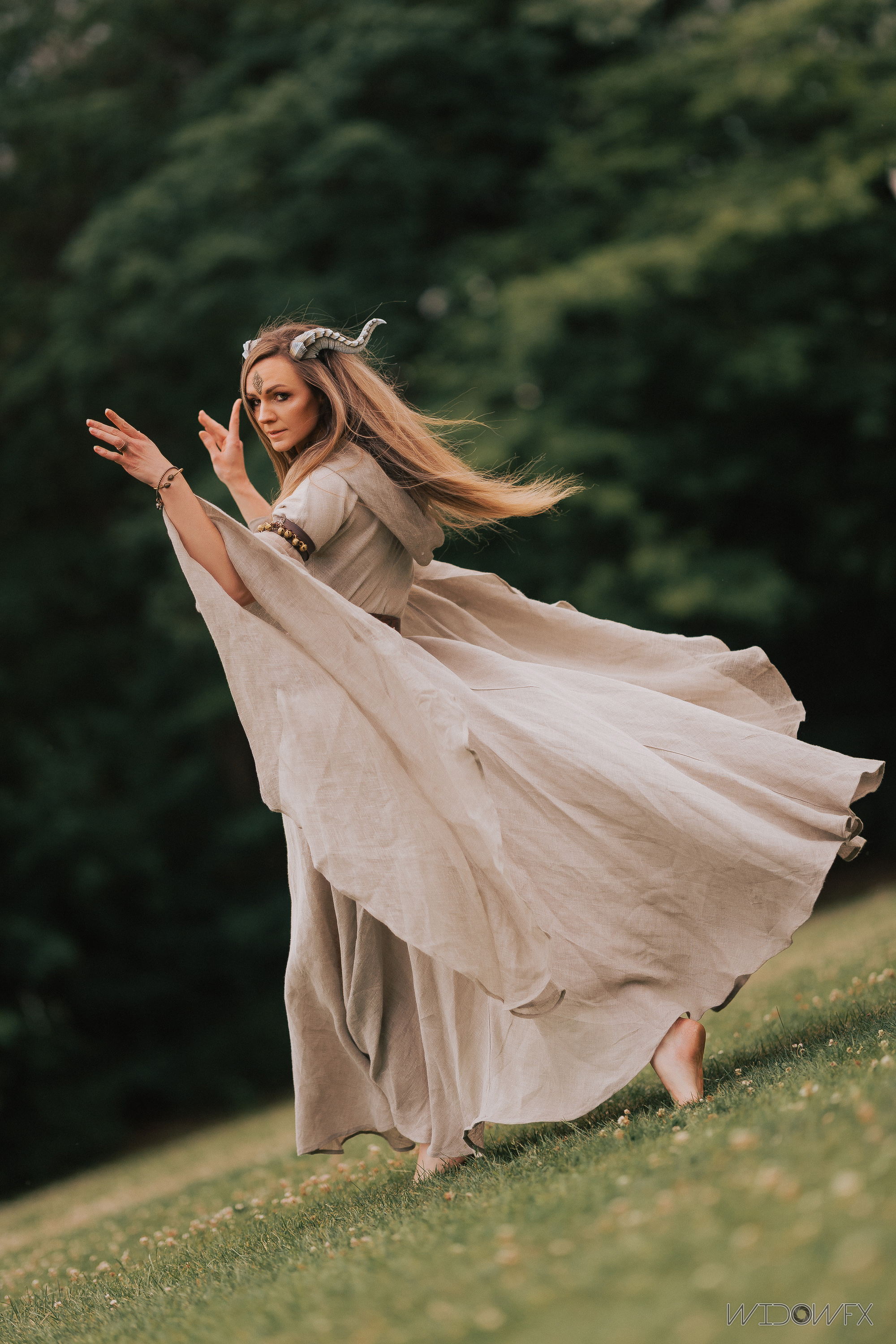 Luka wearing Wanderer dress by ArmStreet