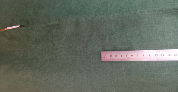Linen knee-length short-sleeved overtunic
