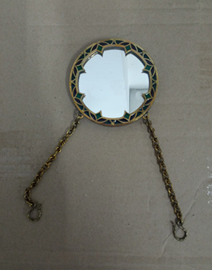 Sale Enamelled Brass Mirror