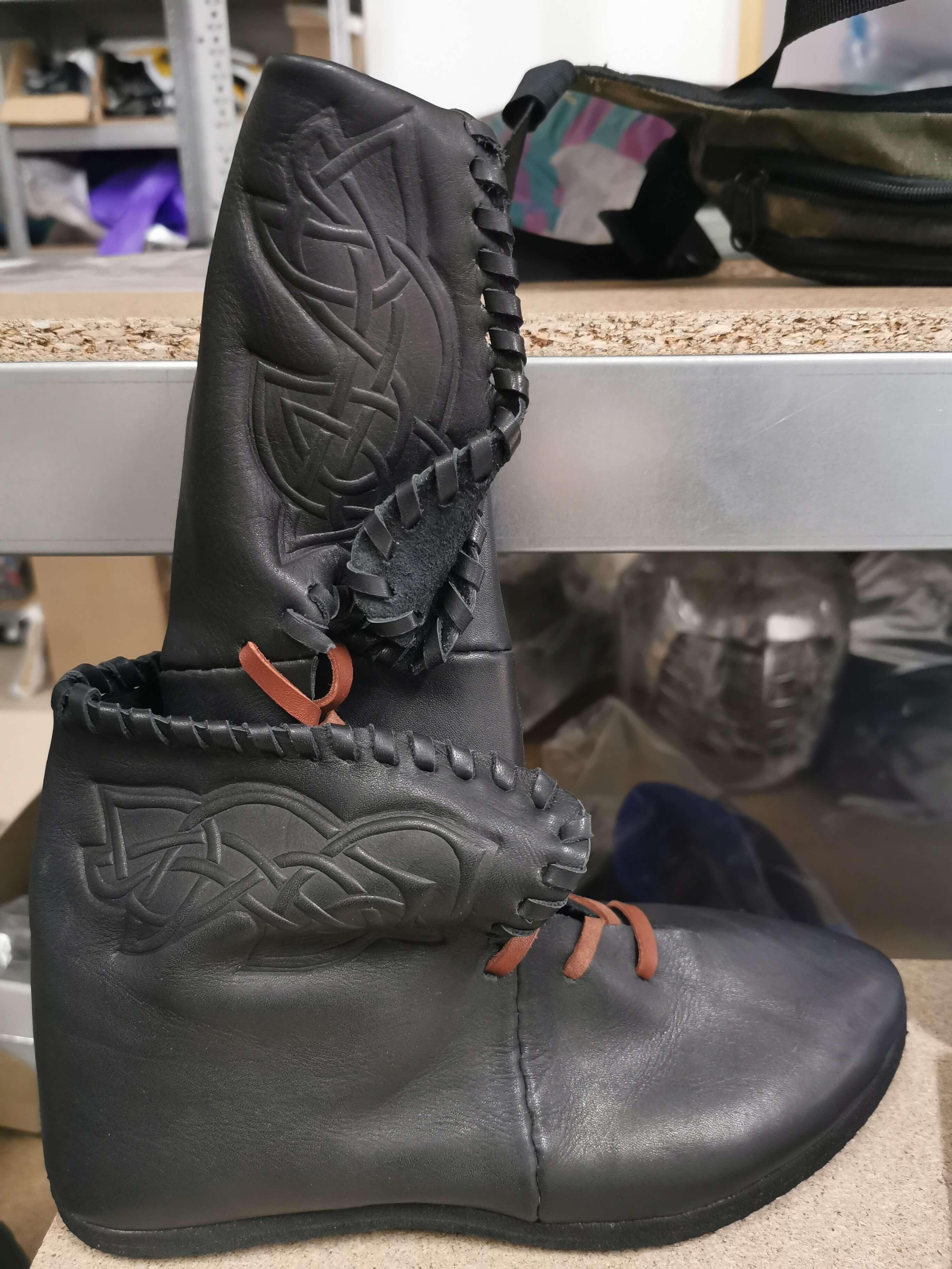Sale Black Medieval Handmade Leather Shoes