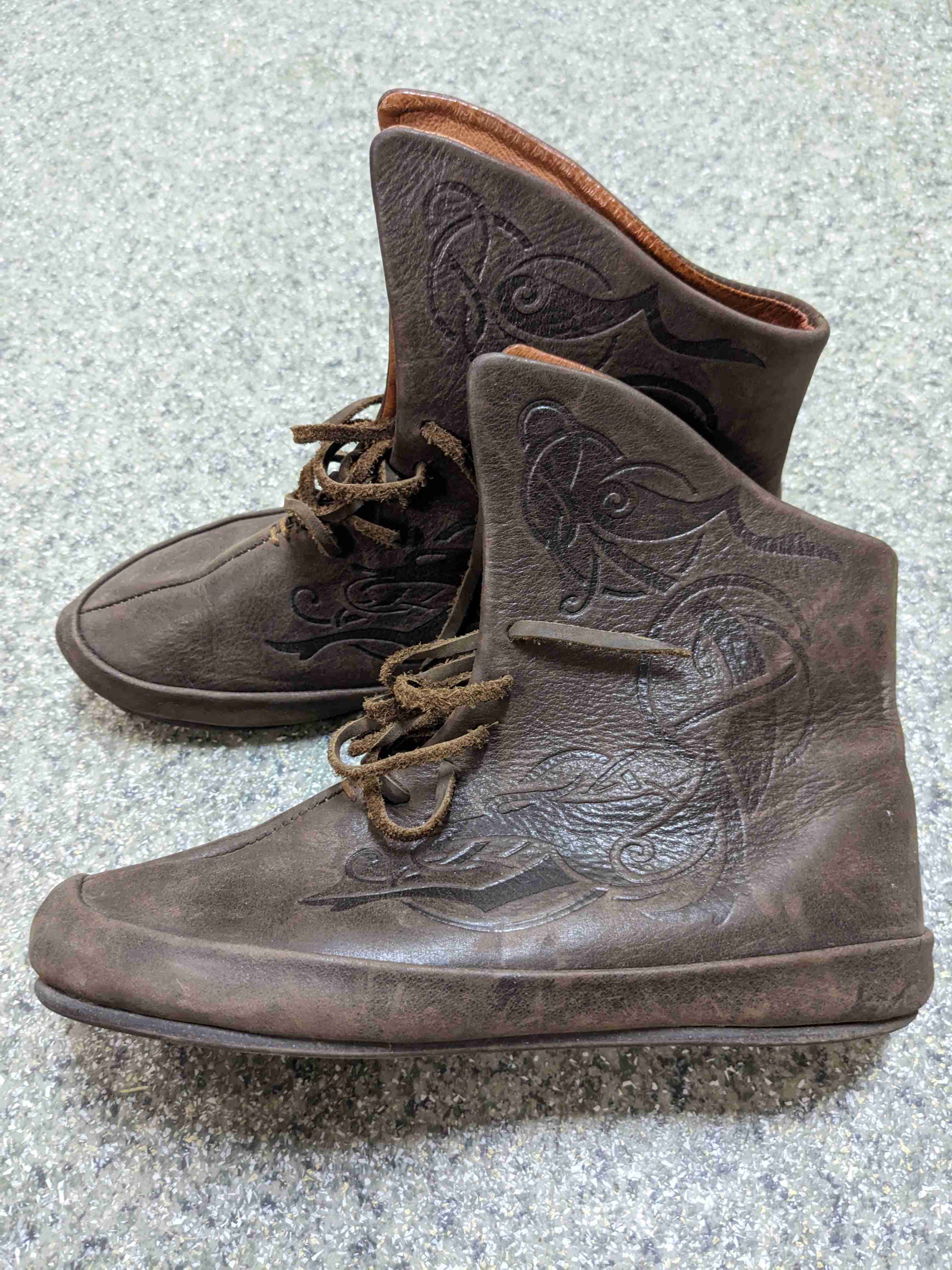 Sale “Gudrun the Wolfdottir” Laced Viking Shoes