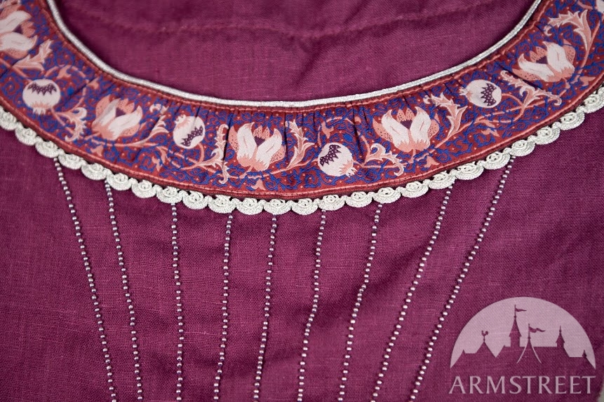 Violet purple linen with silver trim