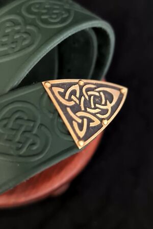 Medieval celtic leather belt