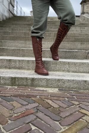 Medieval Fantasy Leather High Boots