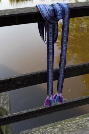 Wide fabric medieval belt 